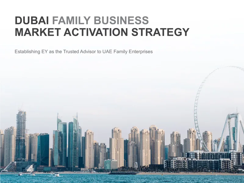 Confidential market activation strategy presentation cover for a Big-4 advisory firm